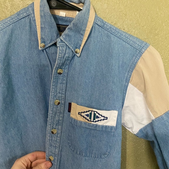 Vintage Denim Western Button Down - Picture 2 of 6